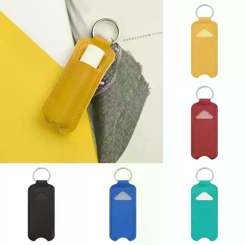 Key Holder Leather Pouch - PU Deri Dudak Bakım Kremi Çantası
