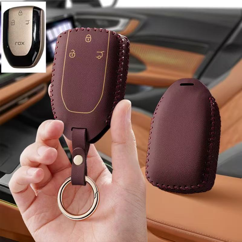 Key Holder Leather Pouch - Araba Aksesuarları Anahtar Kılıfı Tutucu Toka