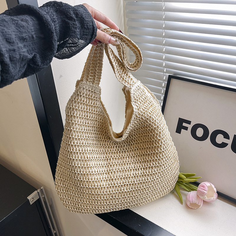 Luxury Beach Bags Ysl - Homefish Rattan Hasır Örgülü Kadınlar İçin